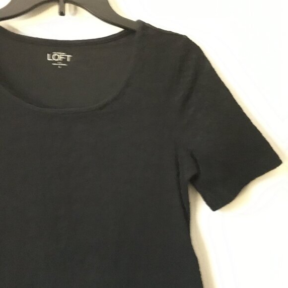 LOFT Witchy Black Cotton Lace Short Sleeve Top - Picture 6 of 15